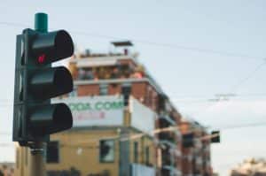 Red Traffic Light Representing Traffic Violations